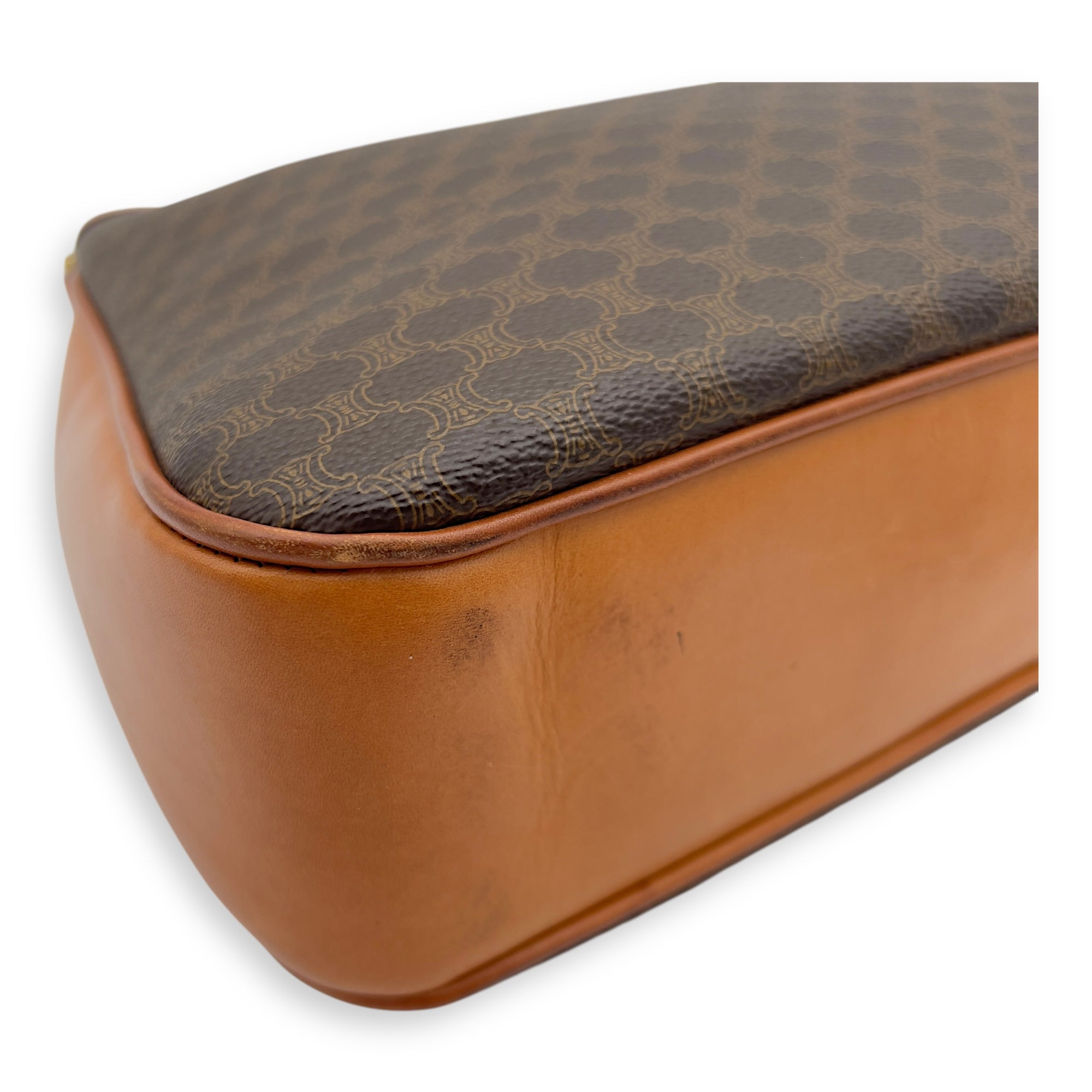 Vintage Macadam Shoulder Bag Brown in Coated Canvas, Gold hardware - Image 14