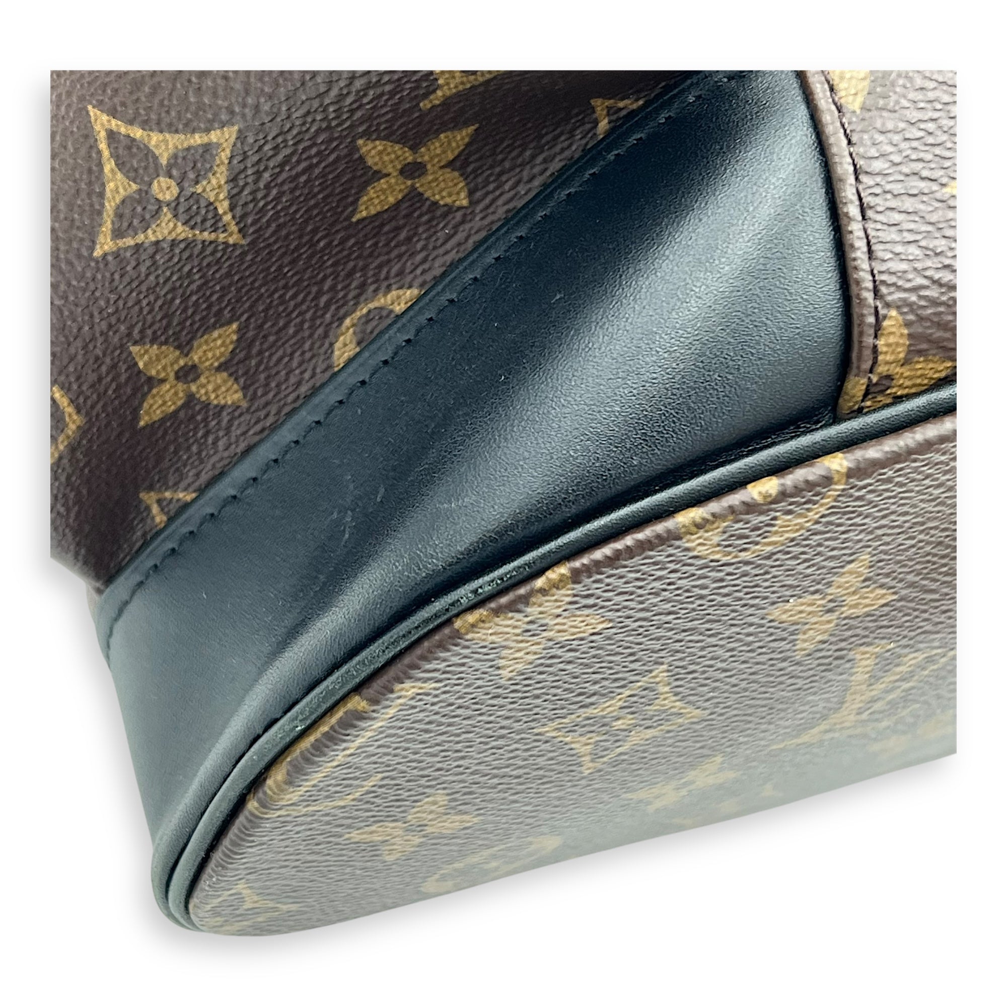 Christopher Backpack Brown in Monogram Coated Canvas, Silver hardware - Image 8