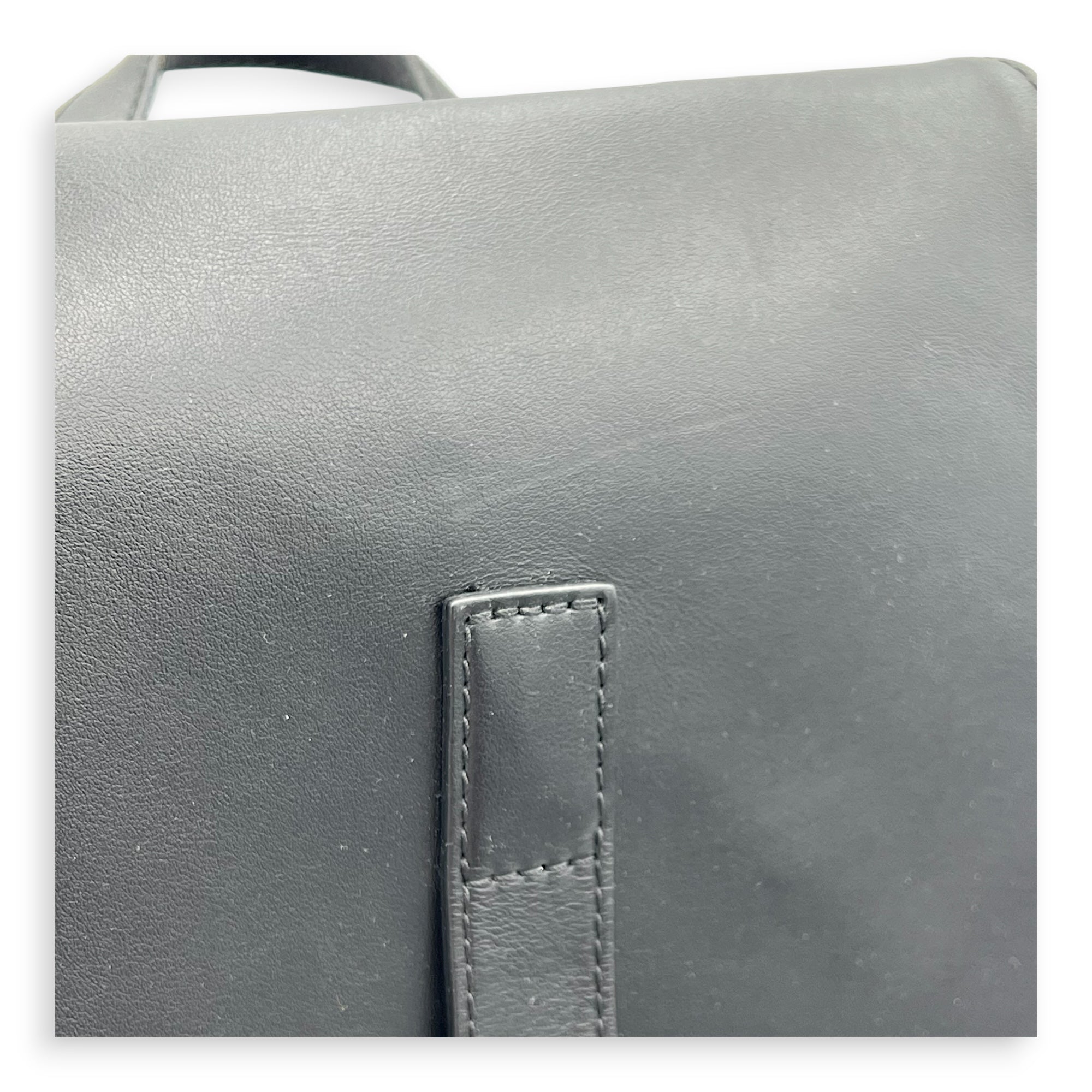 Trio Backpack Black in Coated Canvas, black hardware - Image 8