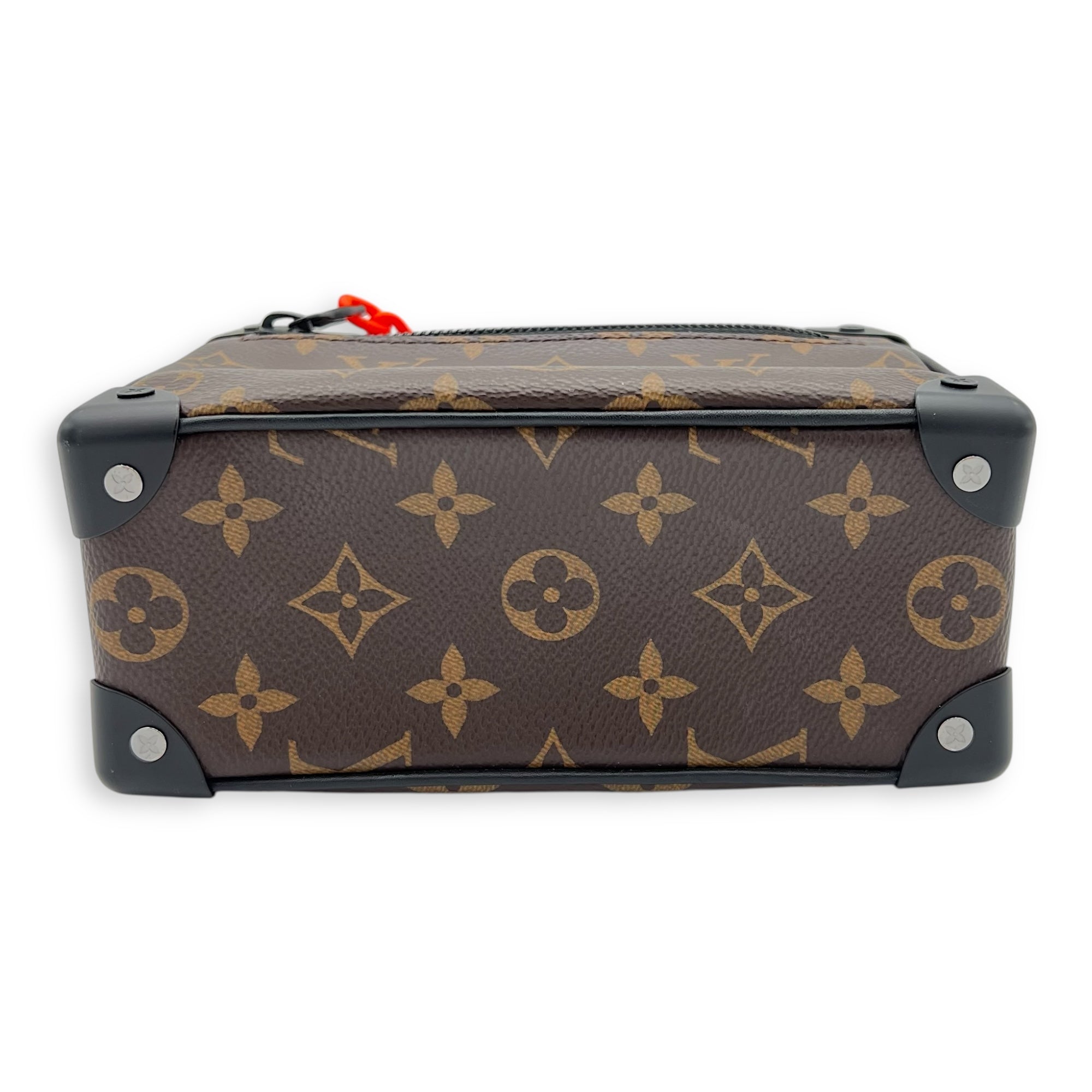 Soft Trunk Crossbody Bag Brown in Monogram Coated Canvas, Lacquered Metal hardware - Image 6