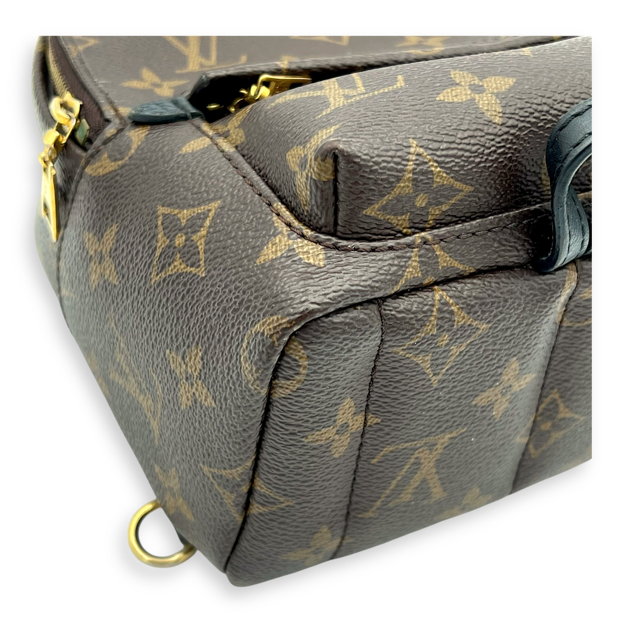 Palm Springs Crossbody Bag Mini Brown in Monogram Coated Canvas, Gold hardware - Image 7