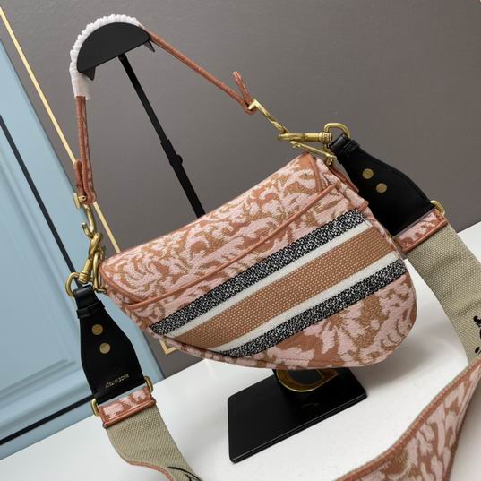 Saddle Bag Metallic Pink Dior Brocart Embroidery - Image 3