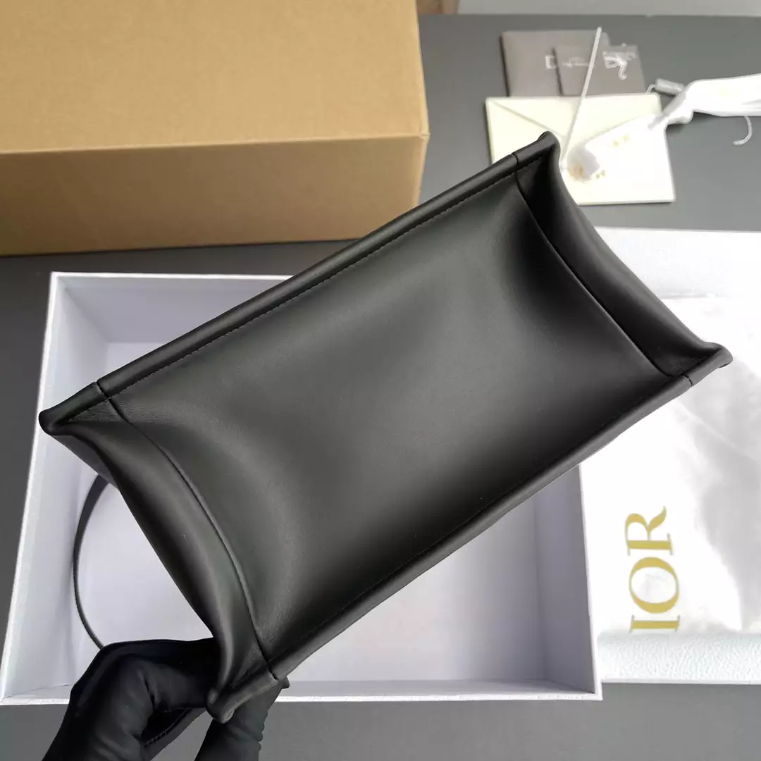 Small Dior Book Tote Black Macrocannage Calfskin - Repbags.ru - Image 4