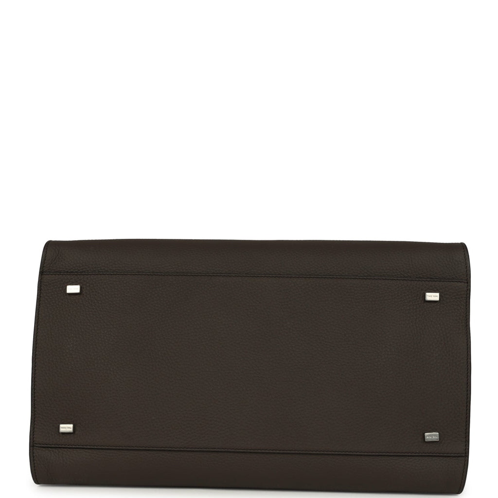 The Row Soft Margaux 15 Bag Mid Grey Calfskin Silver Hardware - Image 7