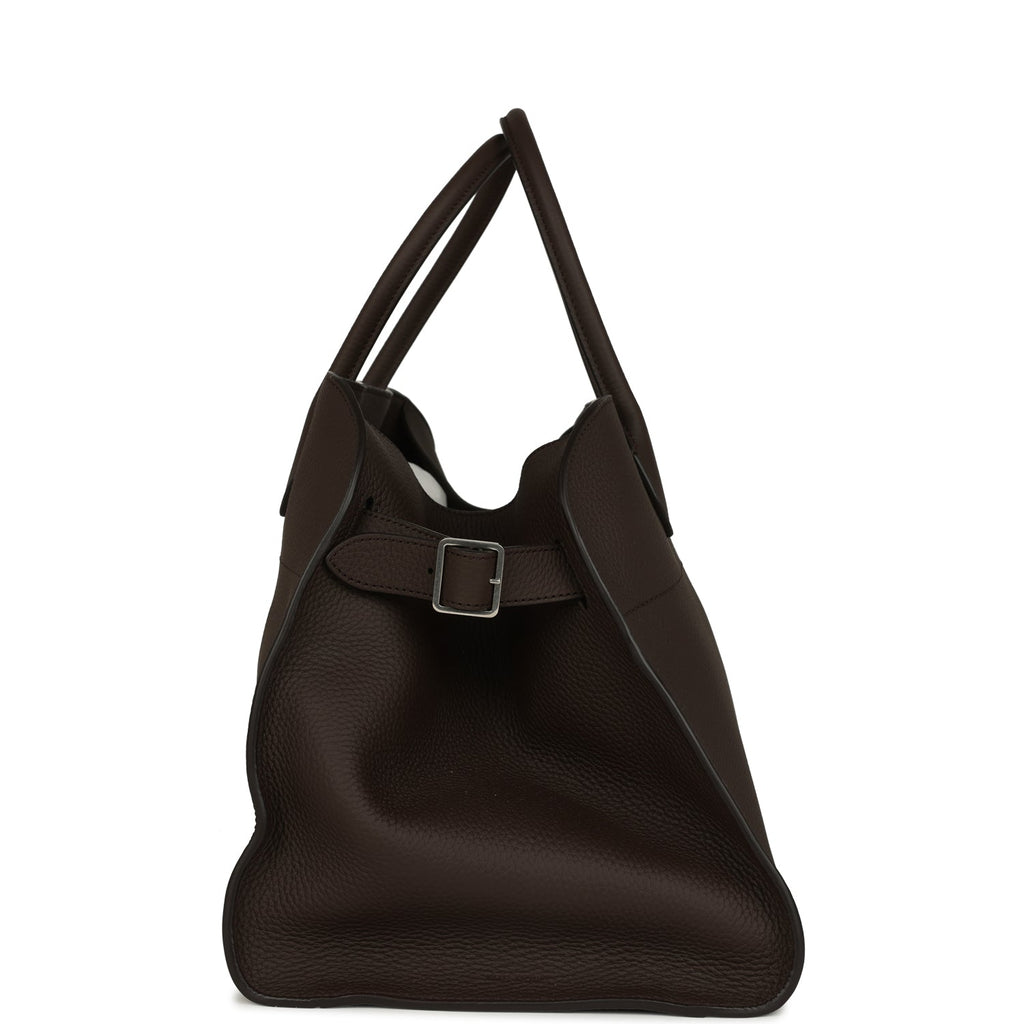 The Row Soft Margaux 15 Bag Deep Brown Calfskin Silver Hardware - Image 4
