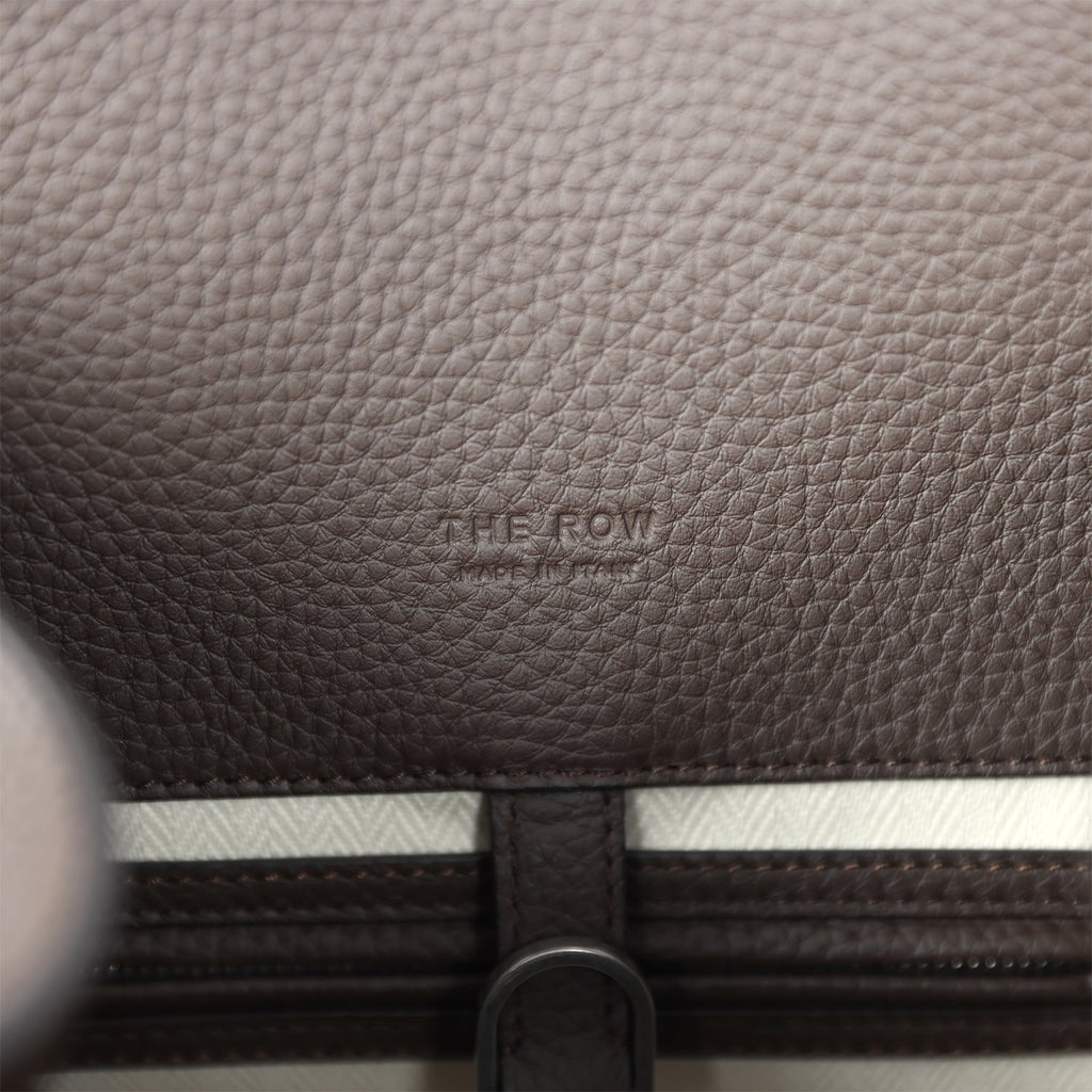 The Row Soft Margaux 15 Bag Deep Brown Calfskin Silver Hardware - Image 13