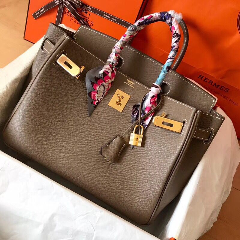 Hermes Birkin 30 Handmade Bag In Taupe Epsom Leather - Image 4