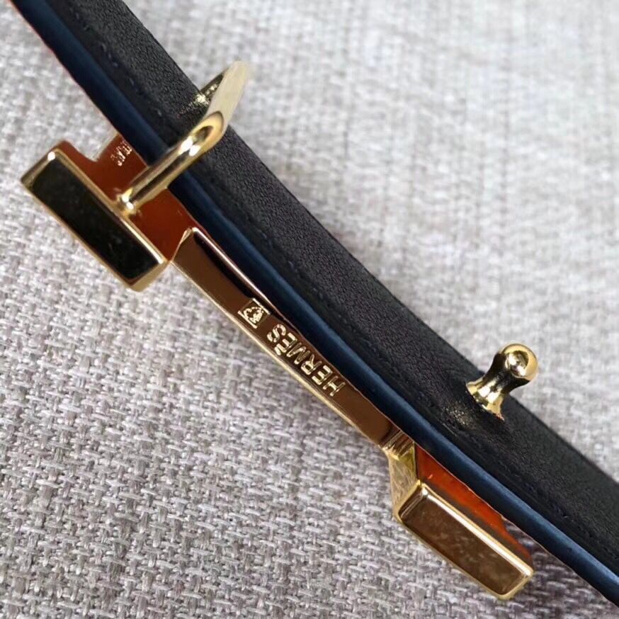 Hermes Mini Constance 24mm Reversible Belt Black/Ruby - Image 6