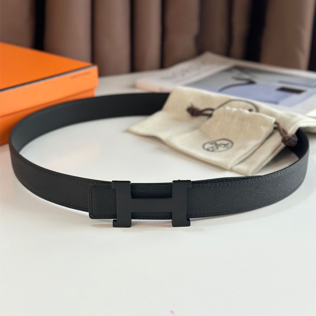Hermes Constance Reversible Belt 32MM in Epsom Leather with Black Buckle - Image 3