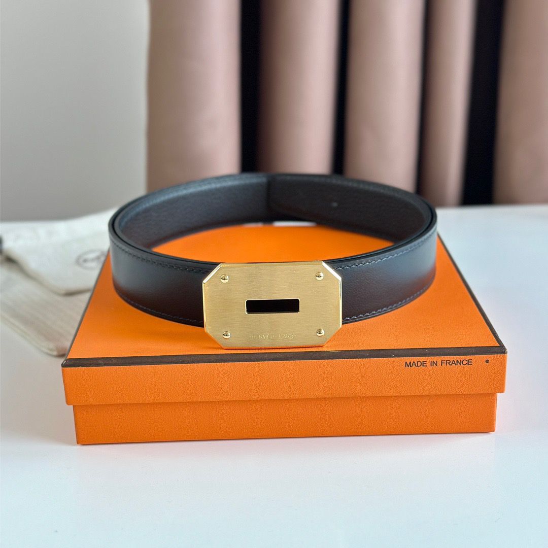 Hermes Neo Reversible Belt 32MM in Black Clemence Leather - Image 3