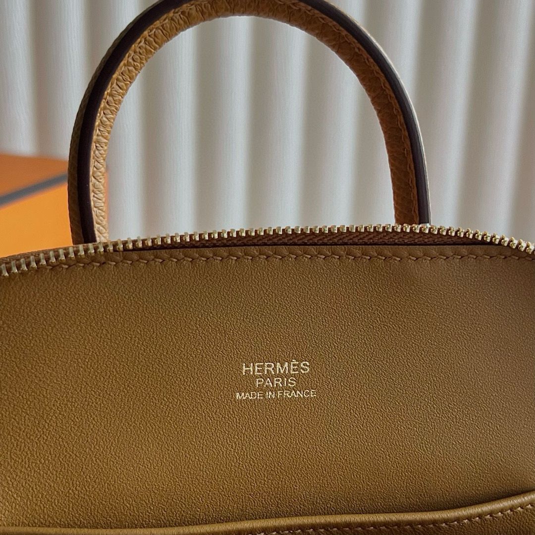 Hermes Bolide 1923 Mini Handmade Bag in Sesame Epsom Calfskin - Image 9