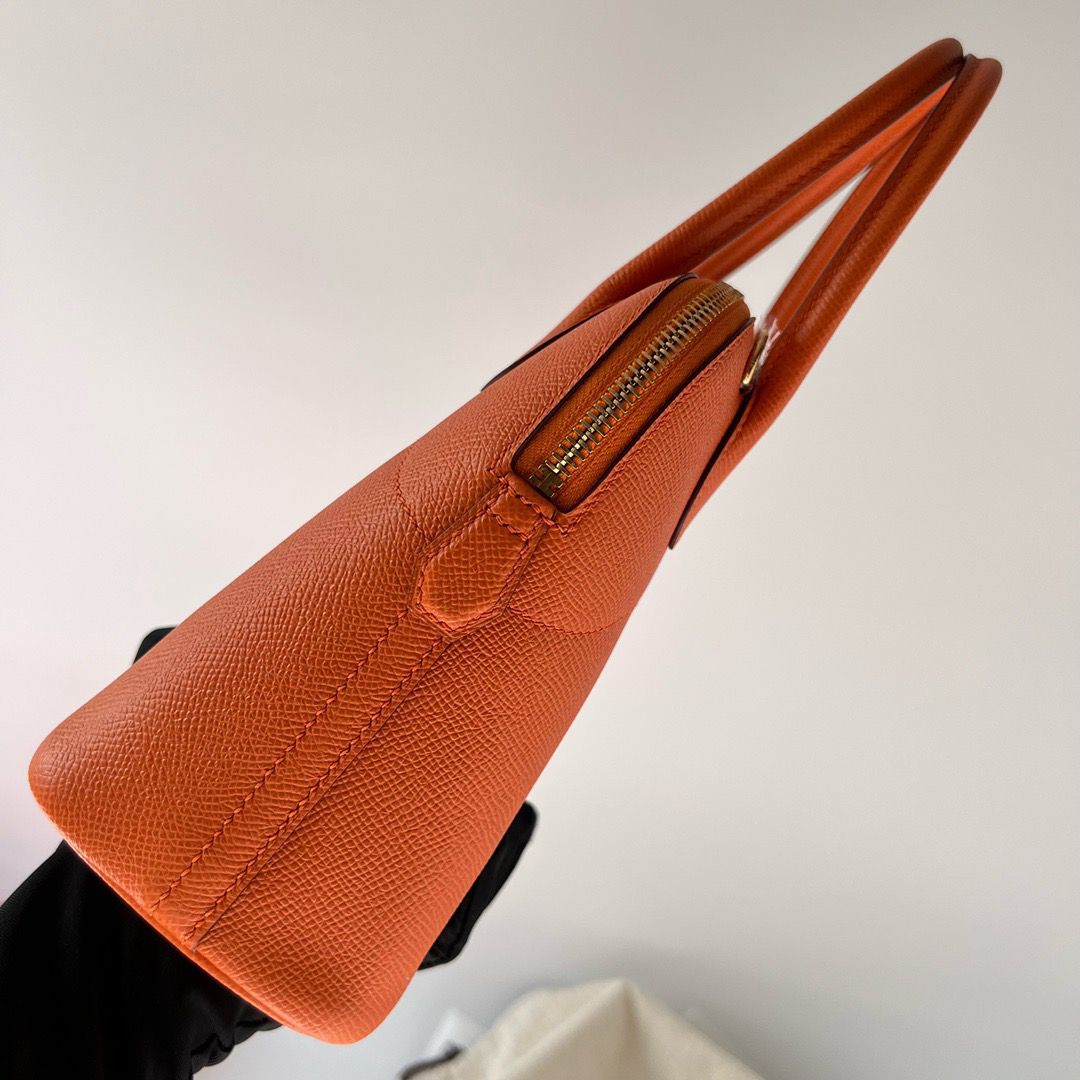 Hermes Bolide 1923 27 Handmade Bag In Orange Epsom Calfskin - Image 7