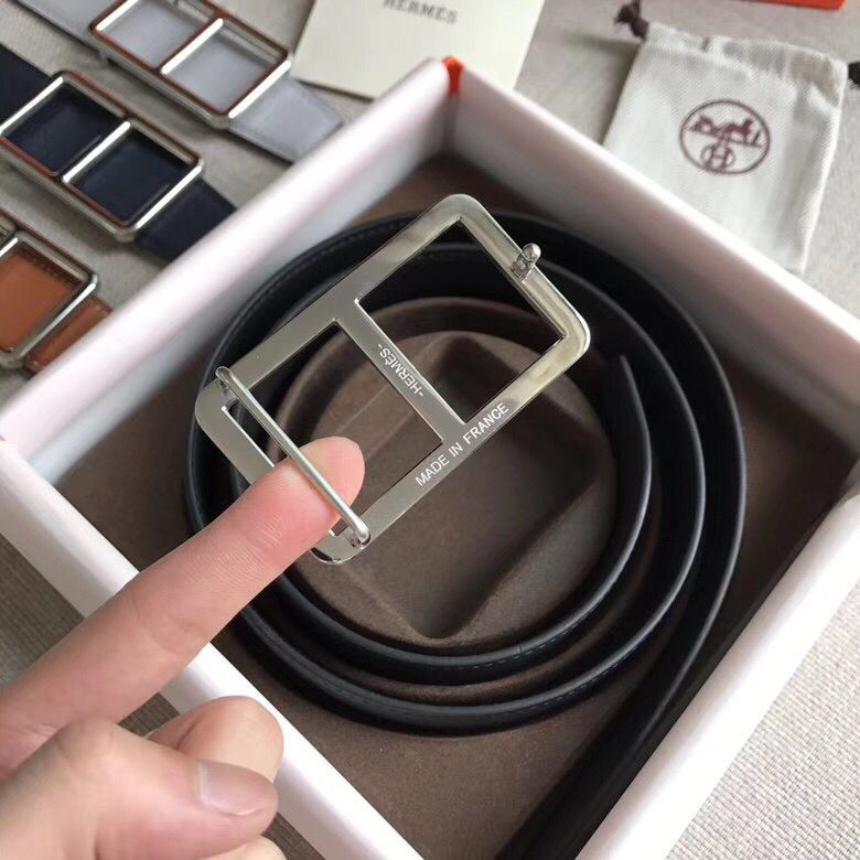 Hermes Officier Belt Buckle & Black 38MM Strap - Image 7