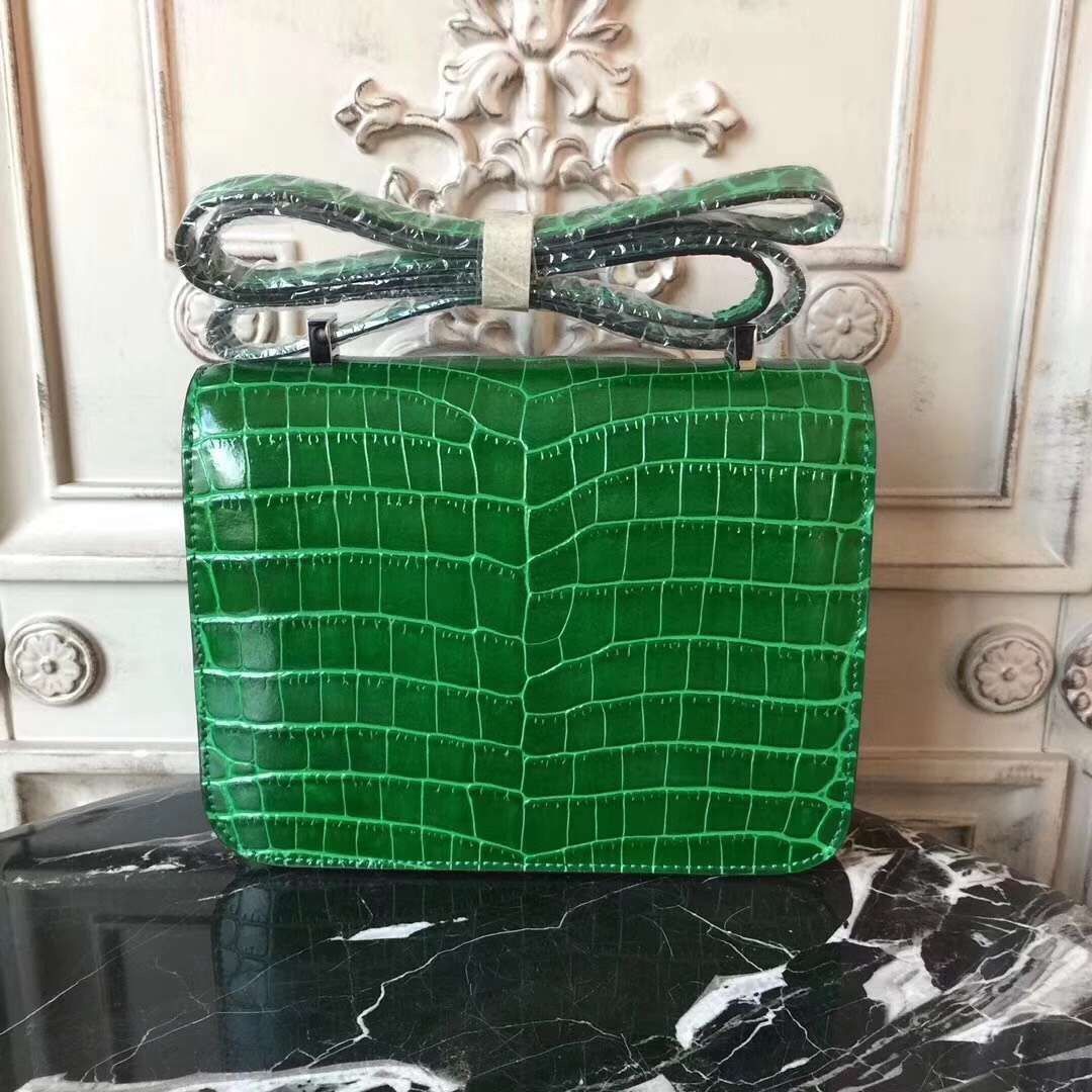 Hermes Bamboo Constance MM 24cm Crocodile Bag - Image 3