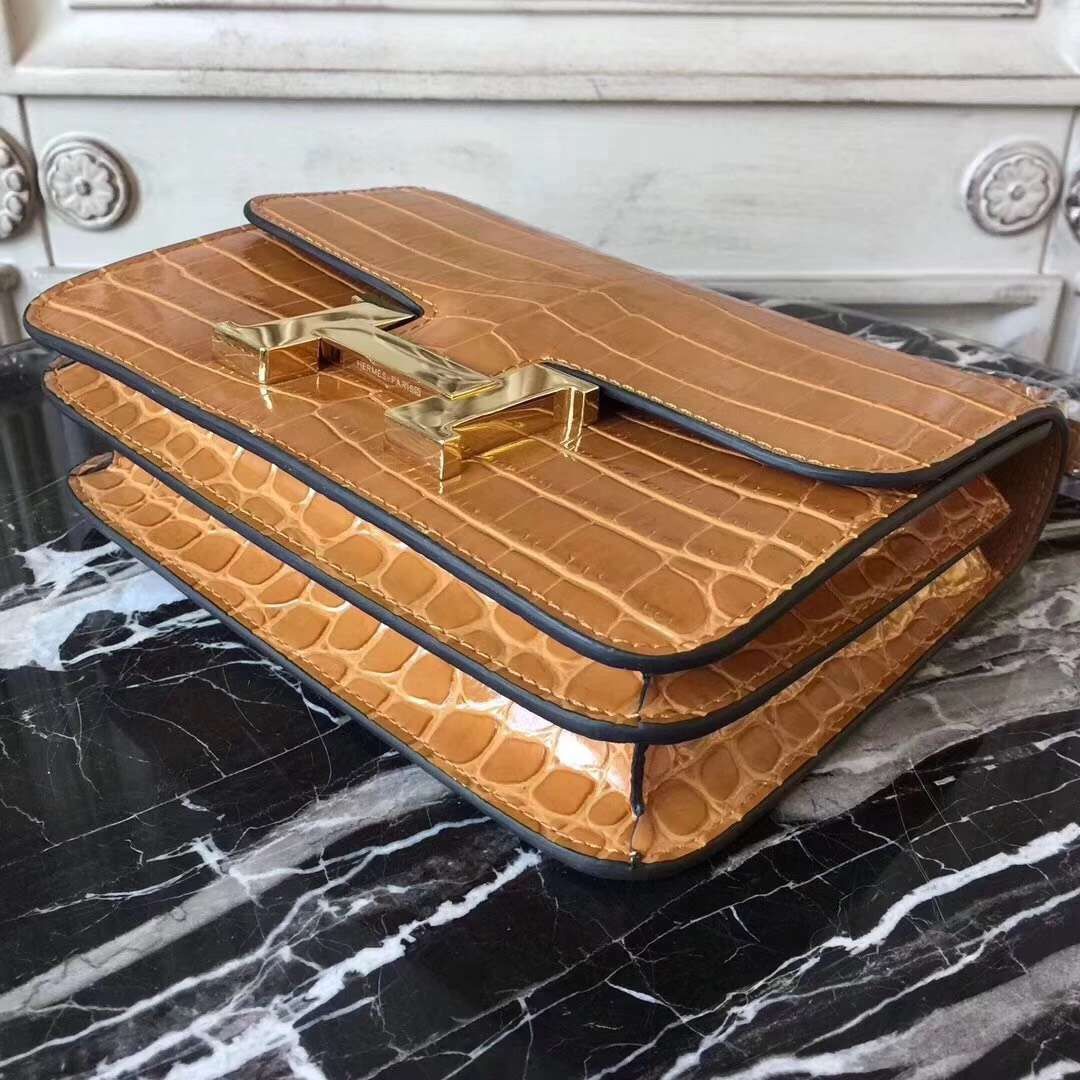 Hermes Camarel Constance MM 24cm Crocodile Bag - Image 4