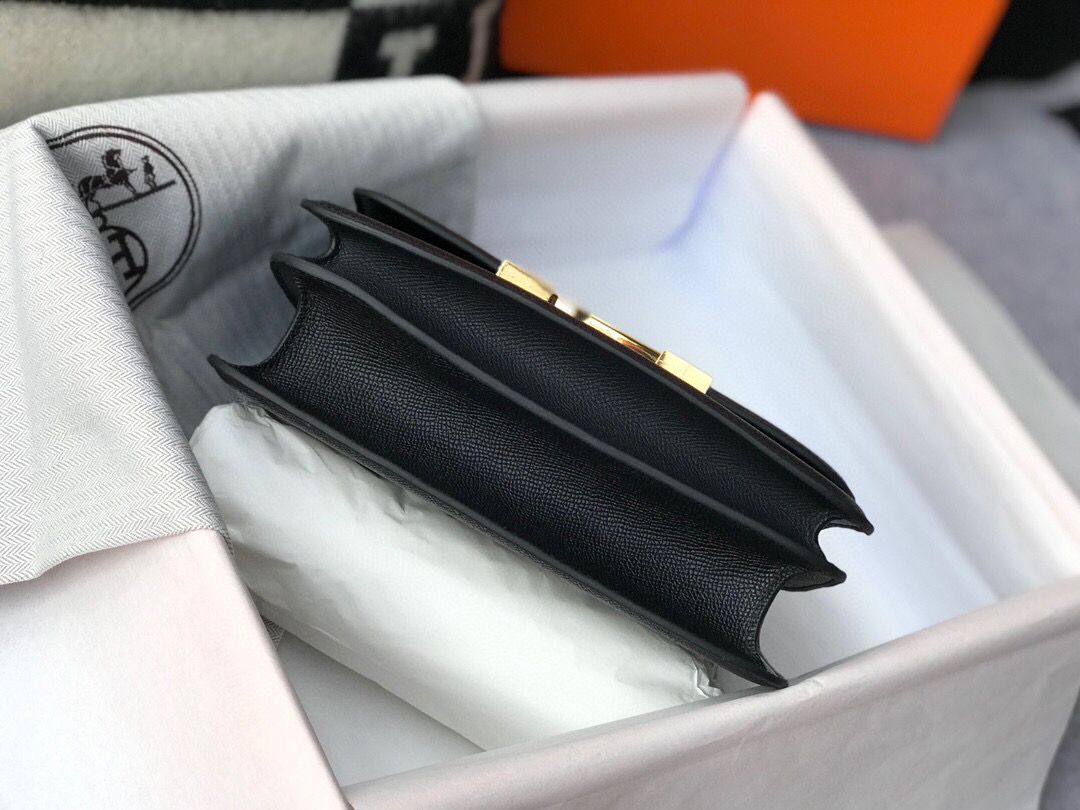 Hermes Black Constance MM 24cm Epsom Leather Bag - Image 4