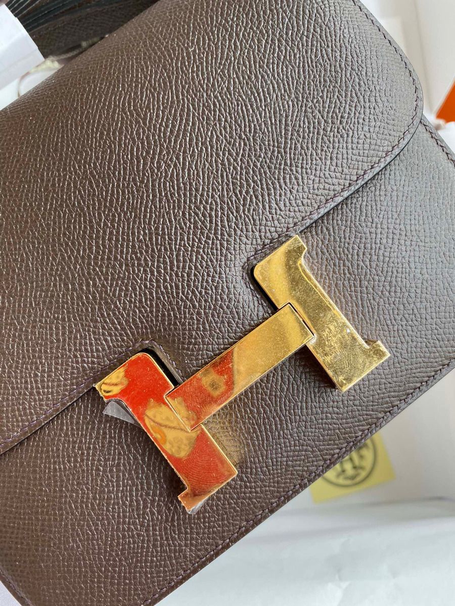 Hermes Constance 18 Handmade Bag In Chocolat Epsom Calfskin - Image 5