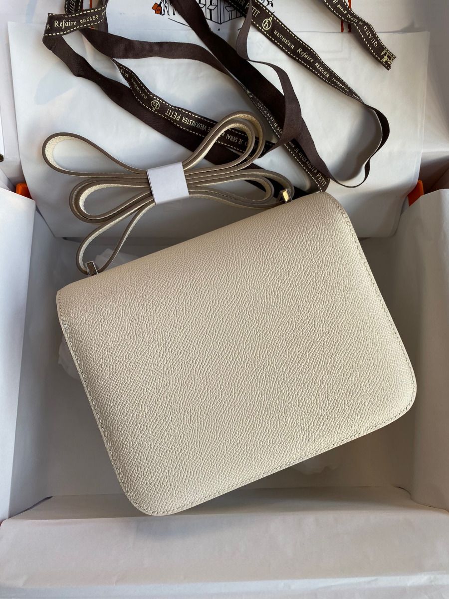 Hermes Constance 18 Handmade Bag In Craie Epsom Calfskin - Image 3