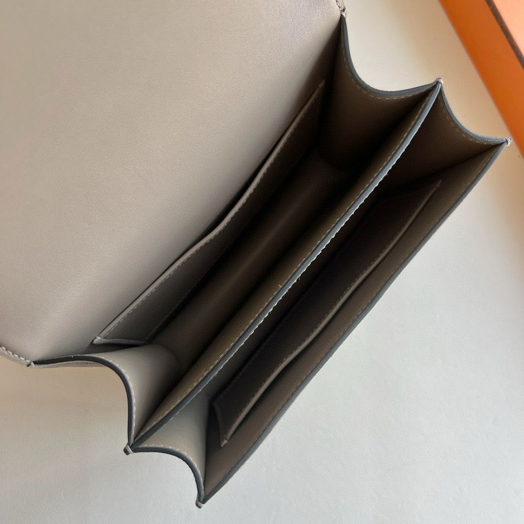 Hermes Constance 18 Handmade Bag in Gris Asphalt Epsom Calfskin - Image 10