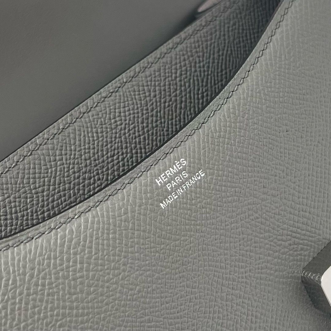 Hermes Constance 18 Handmade Bag In Gris Meyer Epsom Calfskin - Image 9