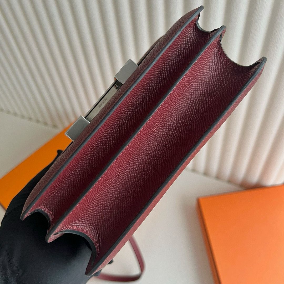 Hermes Constance 18 Handmade Bag in Rouge H Epsom Calfskin - Image 9