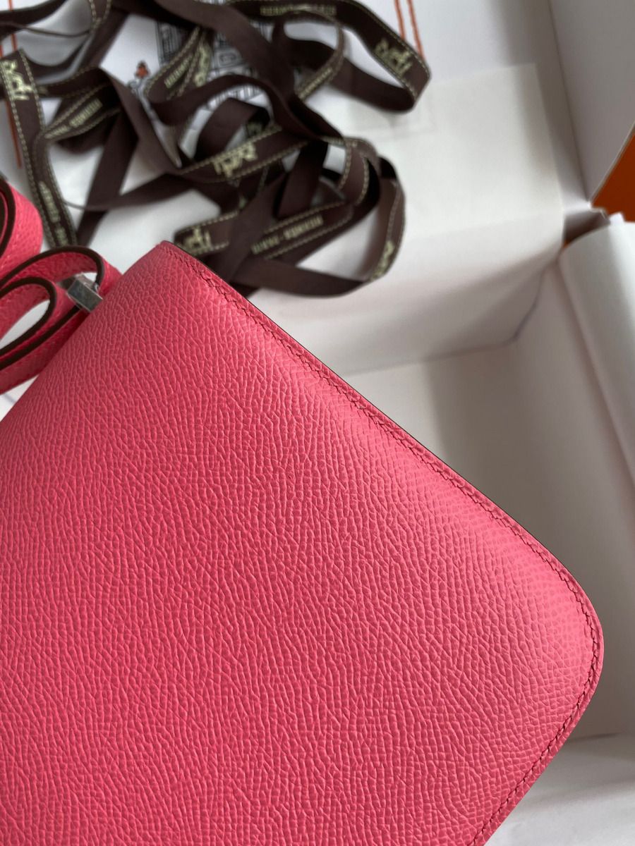 Hermes Constance 18 Handmade Bag In Rose Lipstick Epsom Calfskin - Image 5