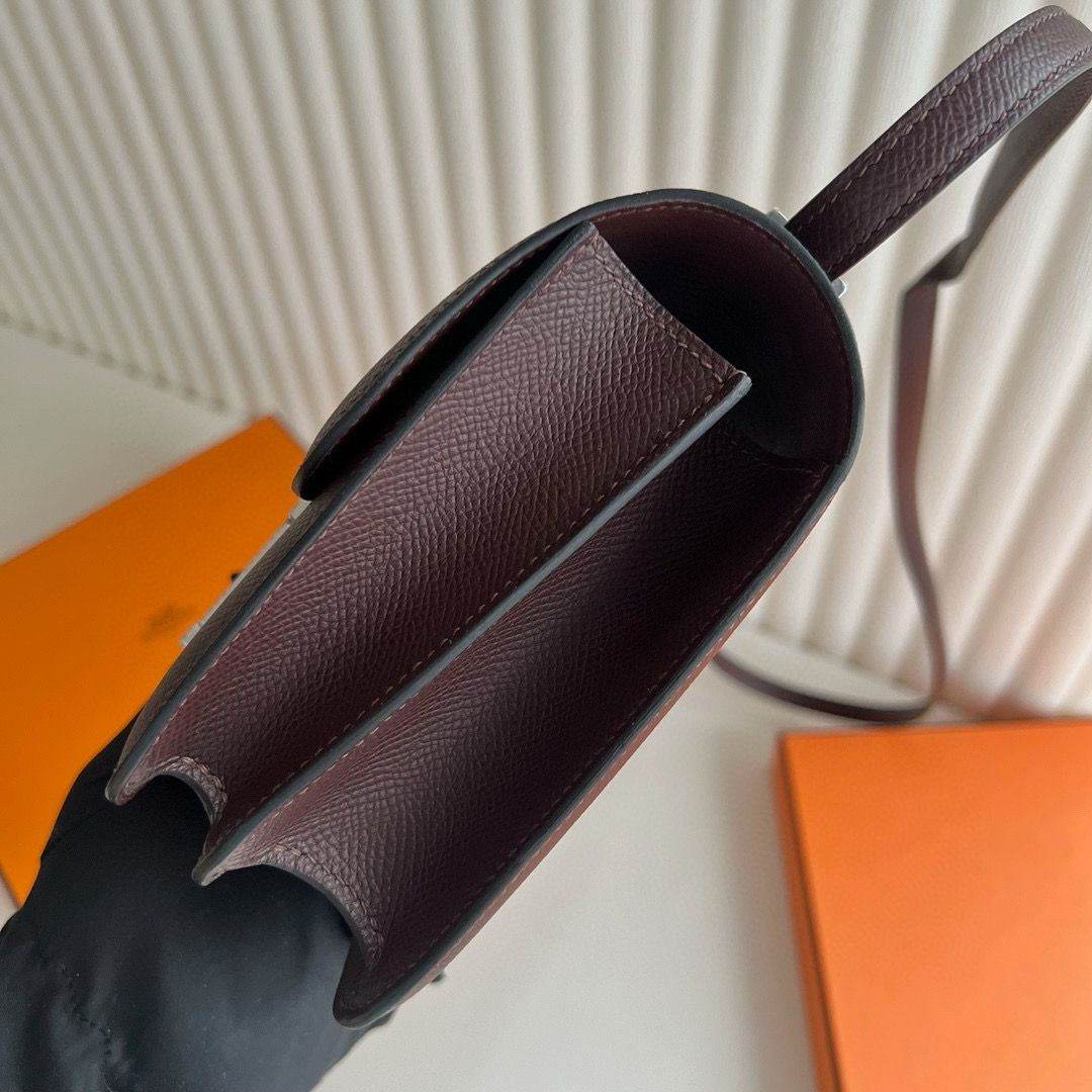 Hermes Constance 18 Handmade Bag in Rouge Sellier Epsom Calfskin - Image 7