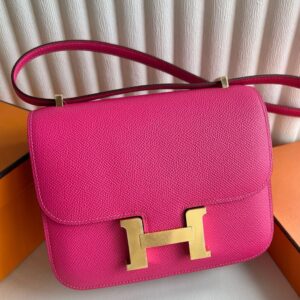 Hermes Constance 18 Handmade Bag in Rose Tyrien Epsom Calfskin