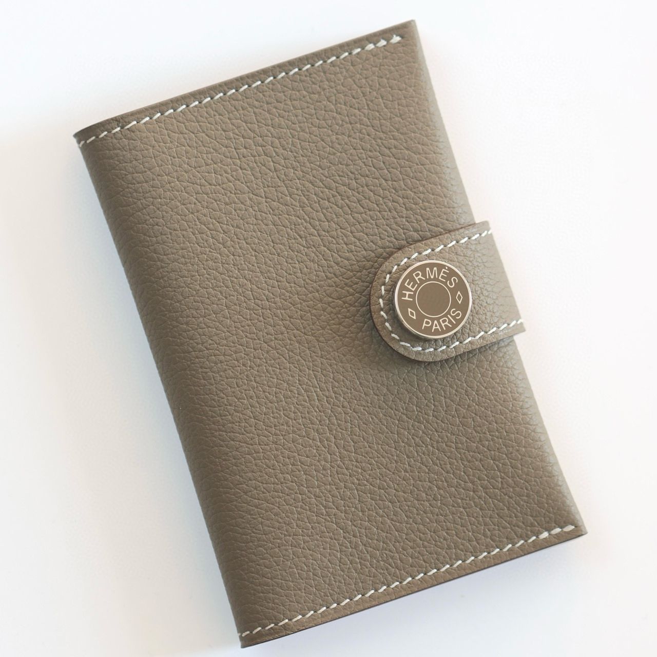 Hermes R.M.S Card Holder in Taupe Evergrain Calfskin