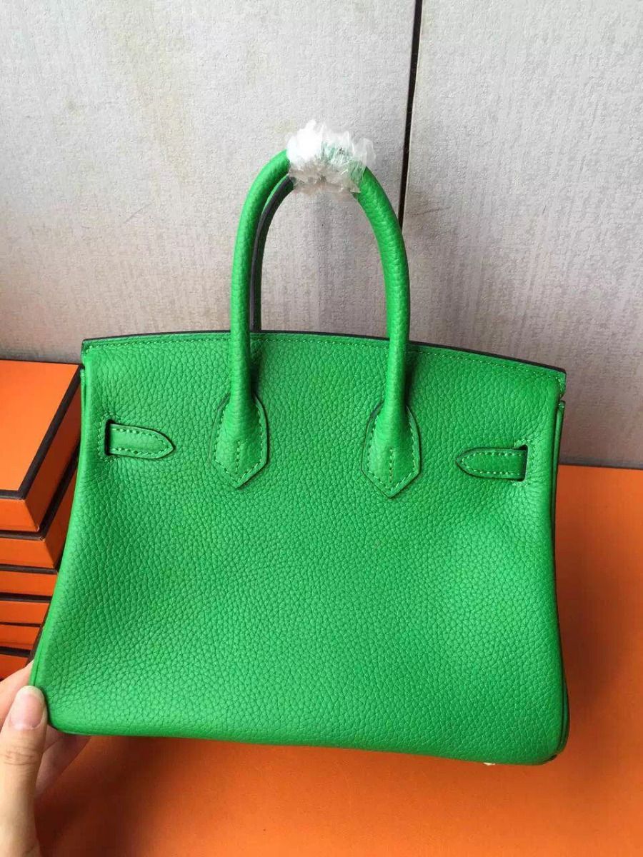 Hermes Birkin 25 Handmade Bag In Bambou Clemence Leather - Image 3