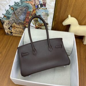Hermes Shoulder Birkin Light 29 Bag in Ebene Swift Calfskin