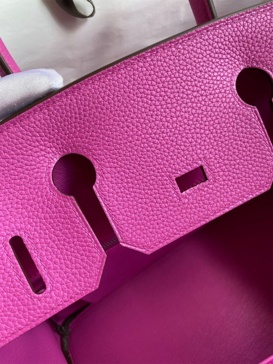 Hermes Birkin 30 Retourne Handmade Bag In Magnolia Clemence Leather - Image 7