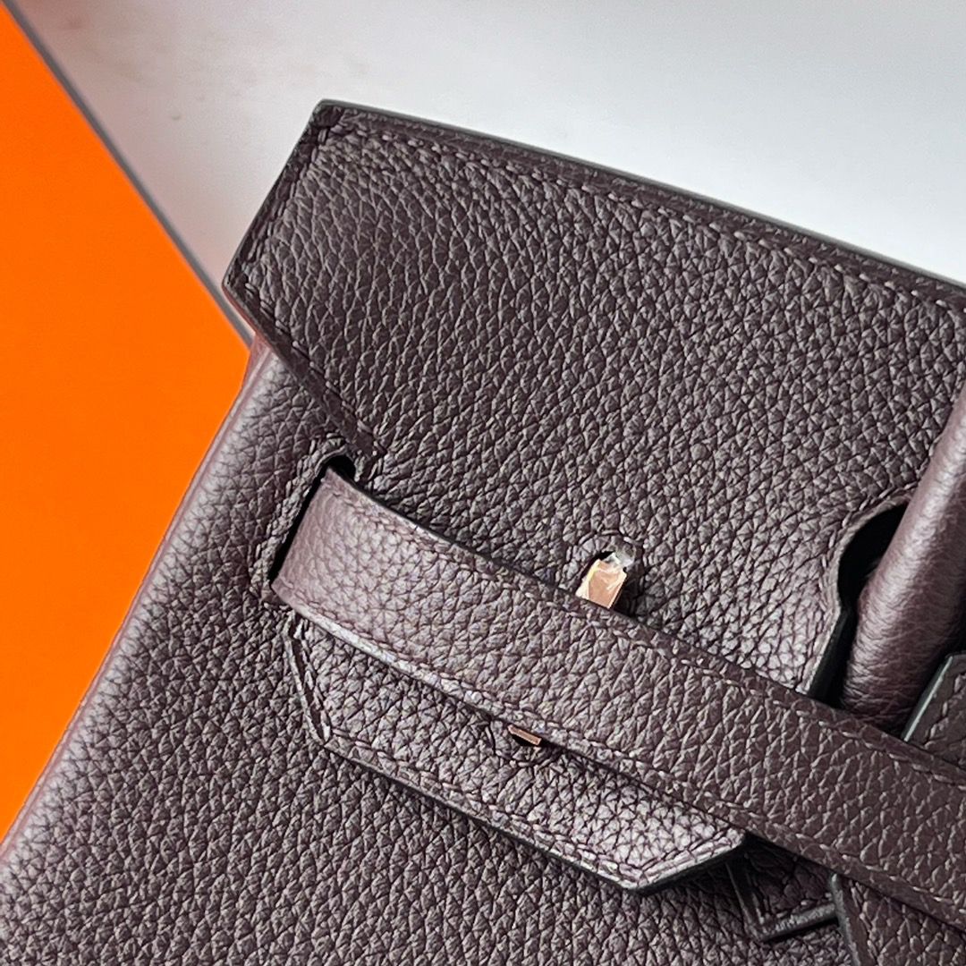 Hermes Birkin 30 Retourne Handmade Bag In Rouge Sellier Clemence Leather - Image 4