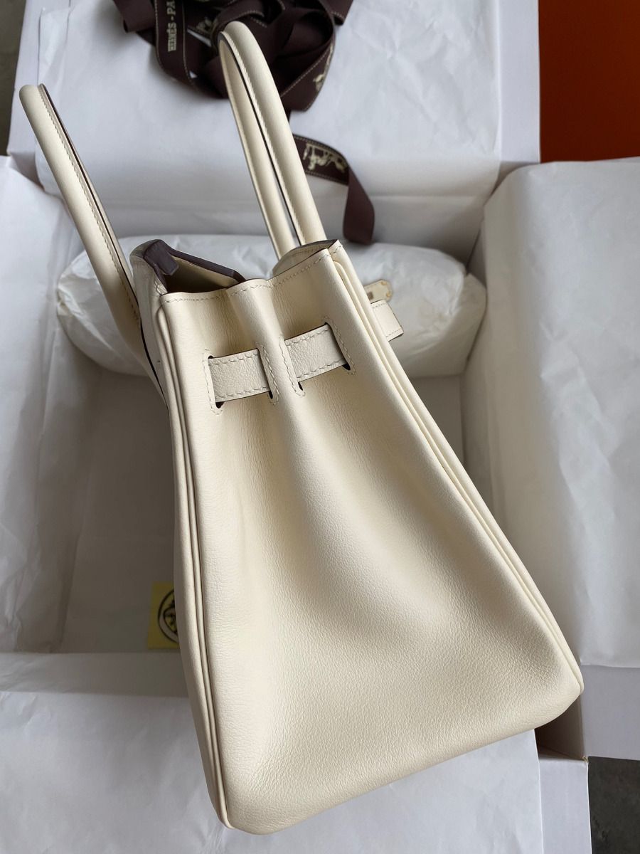 Hermes Birkin 30 Retourne Handmade Bag In Nata Swift Leather - Image 6