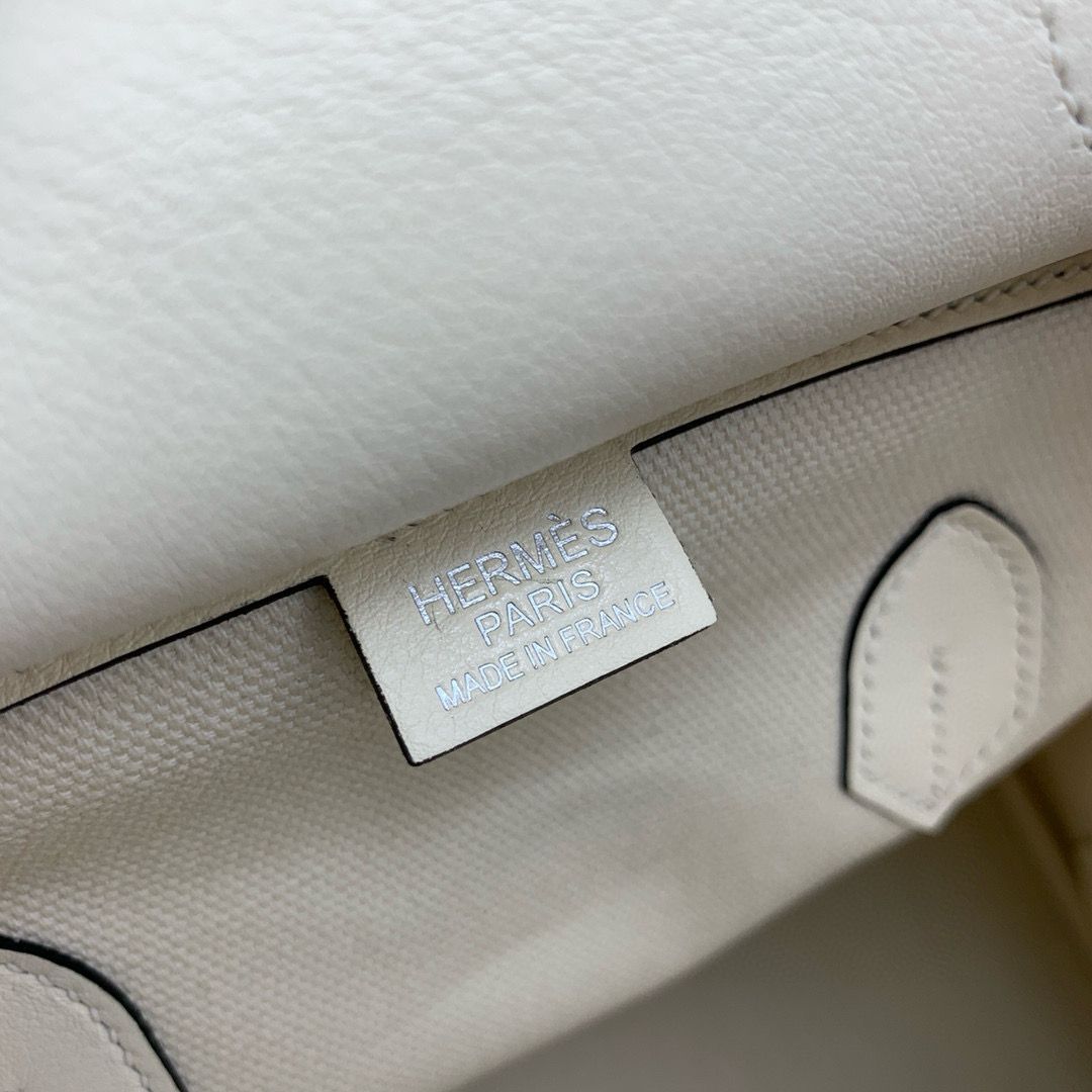 Hermes Cargo Birkin 35cm Limited-edition Bag in White Canvas - Image 8