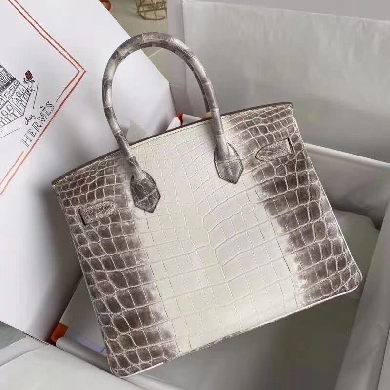 Hermes Diamond Birkin 30cm In Himalaya Niloticus Crocodile Skin - Image 7