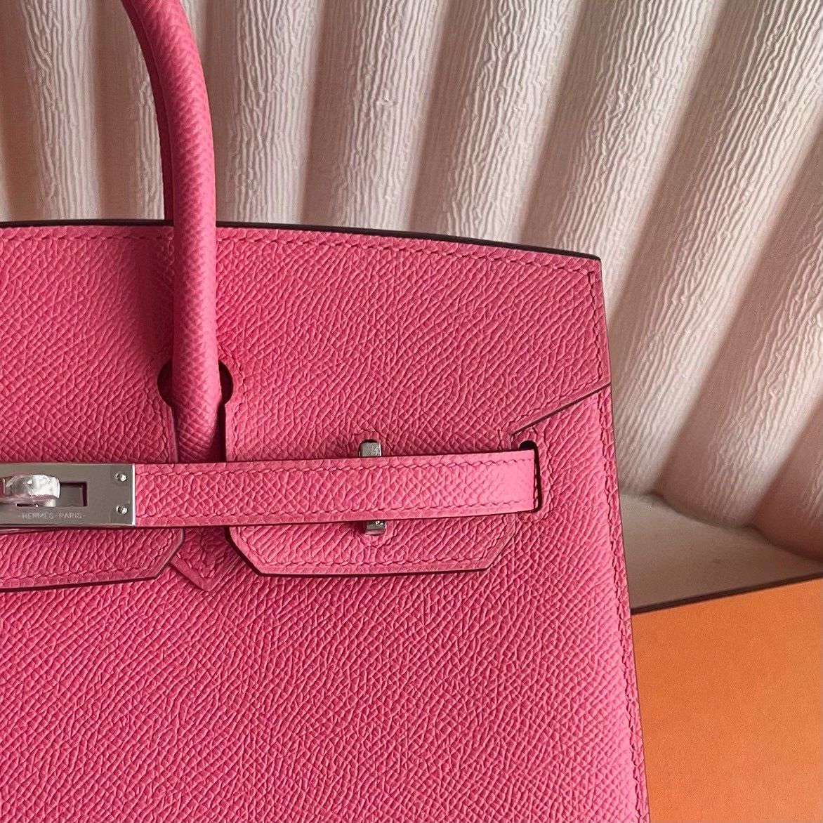 Hermes Birkin 25 Sellier Handmade Bag in Rose Azalee Epsom Calfskin - Image 3