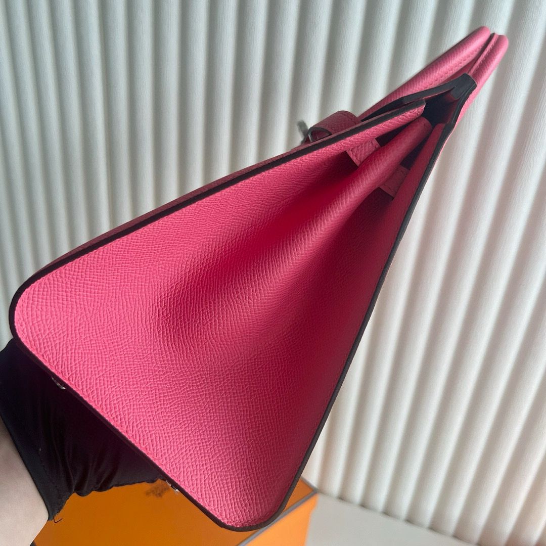 Hermes Birkin 25 Sellier Handmade Bag in Rose Azalee Epsom Calfskin - Image 6