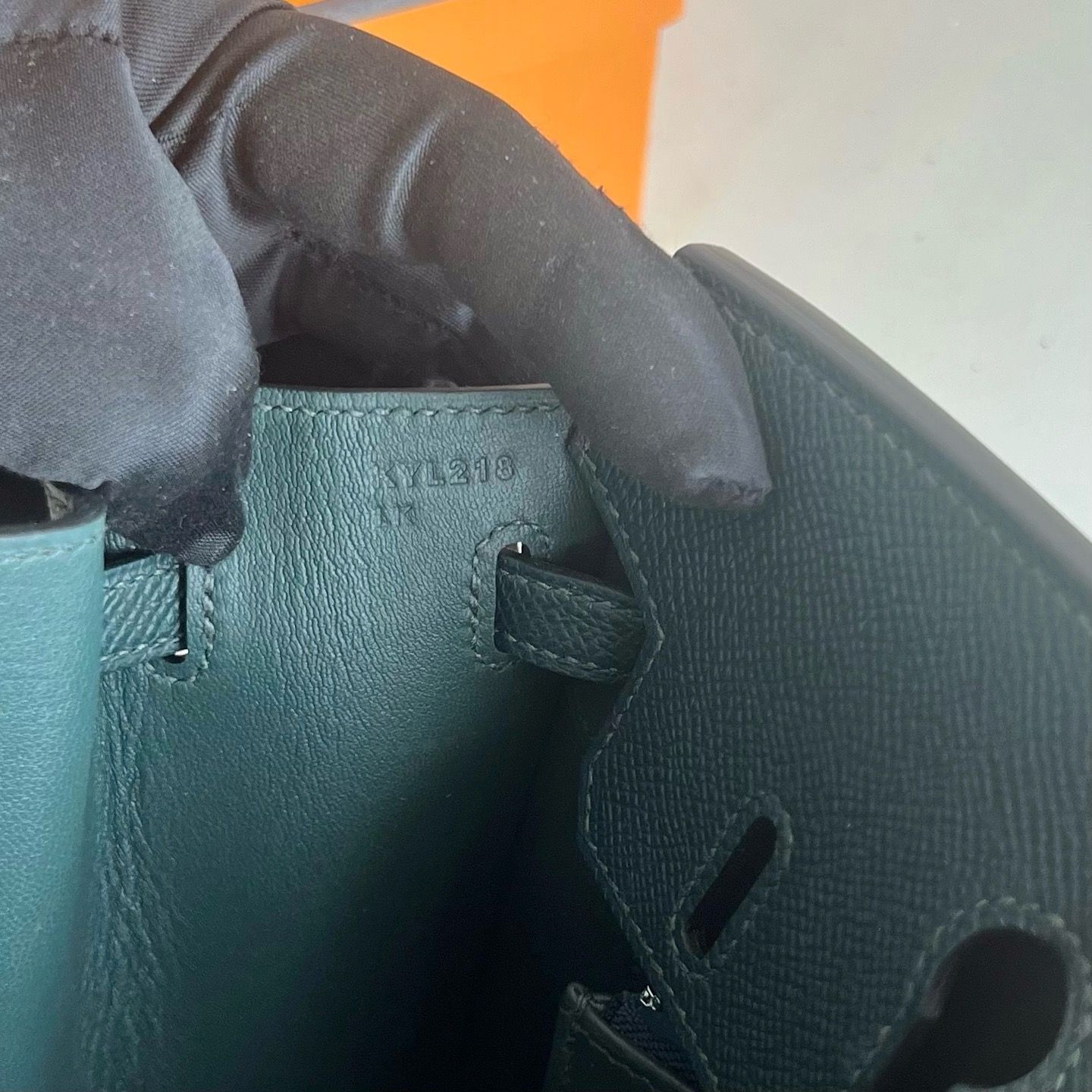 Hermes Birkin 25 Sellier Handmade Bag in Vert Cypres Epsom Calfskin - Image 10