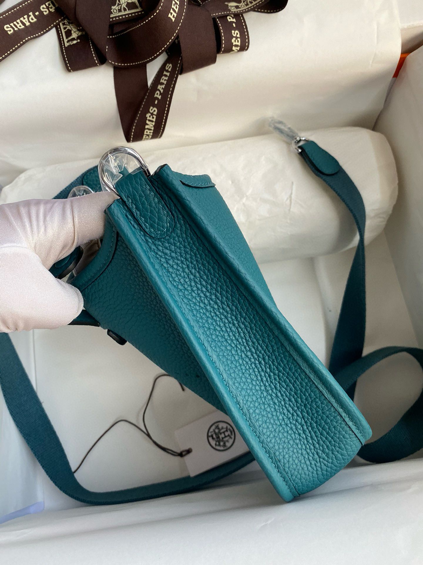 Hermes Evelyne Mini Handmade Bag in Colvert Clemence Leather - Image 7