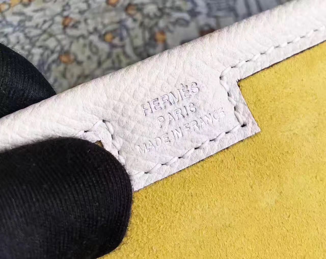 Hermes Jige Elan 29 Clutch In Yellow Suede Calfskin - Image 7