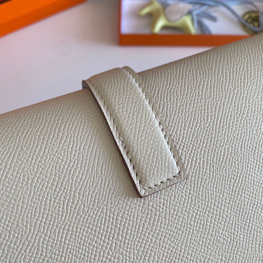Hermes Jige Elan 29 Clutch Bag In Craie Epsom Leather - Image 7