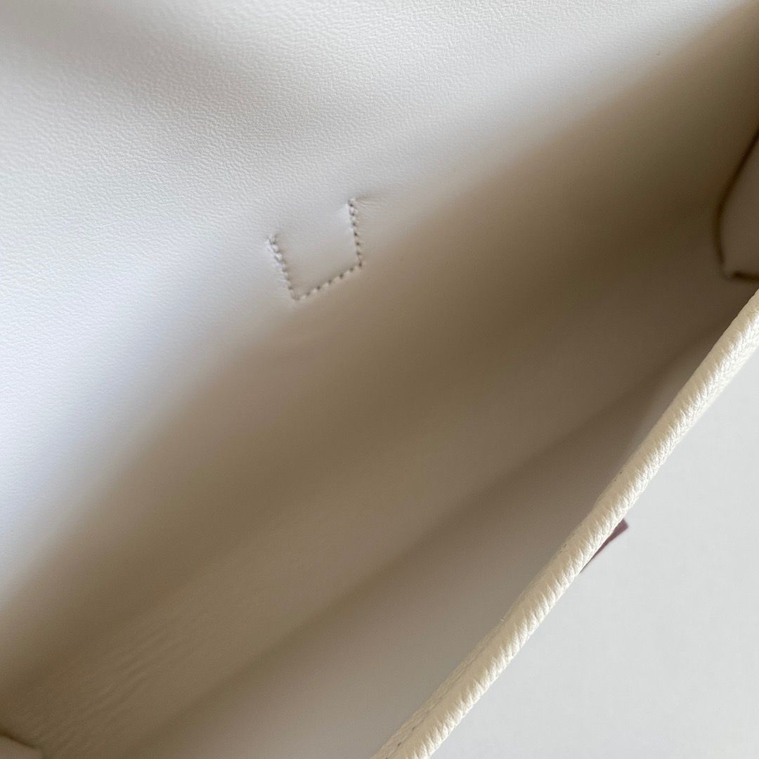 Hermes Jige Elan 29 Clutch Bag In Craie Epsom Leather - Image 9