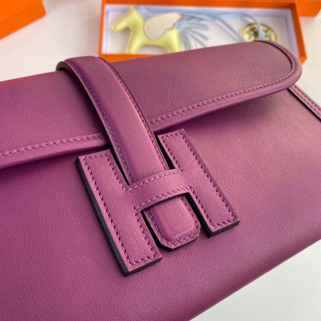 Hermes Jige Elan 29 Clutch Bag In Anemone Swift Calfskin - Image 6