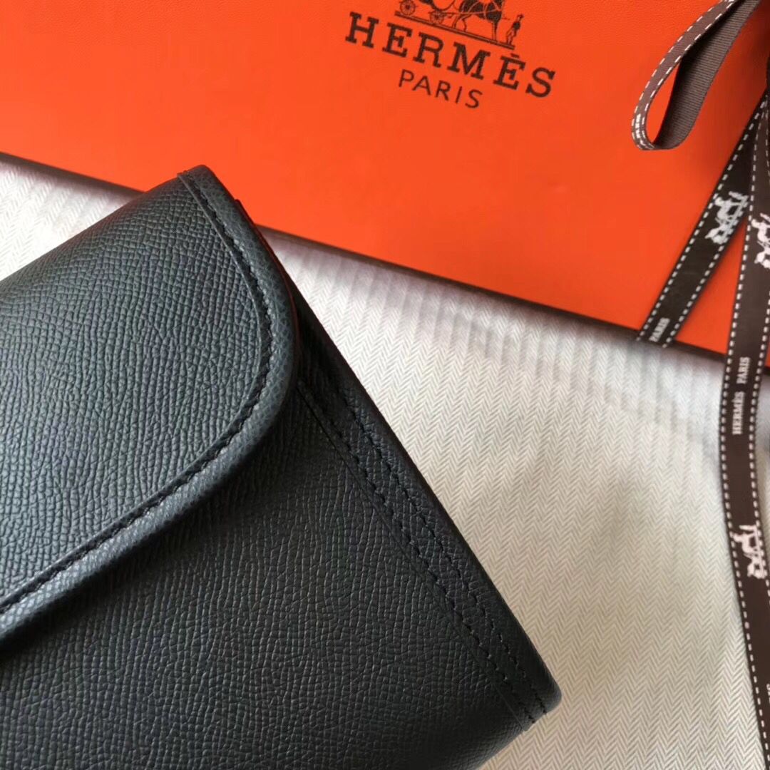 Hermes Jige Elan 29 Clutch In Black Epsom Leather - Image 4