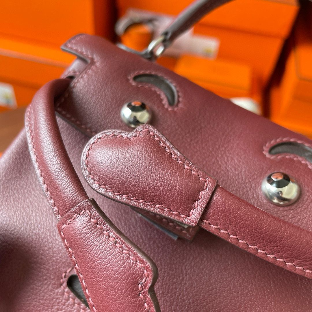 Hermes Kelly Doll Quelle Idole Bag in Bordeaux Swift Calfskin - Image 5