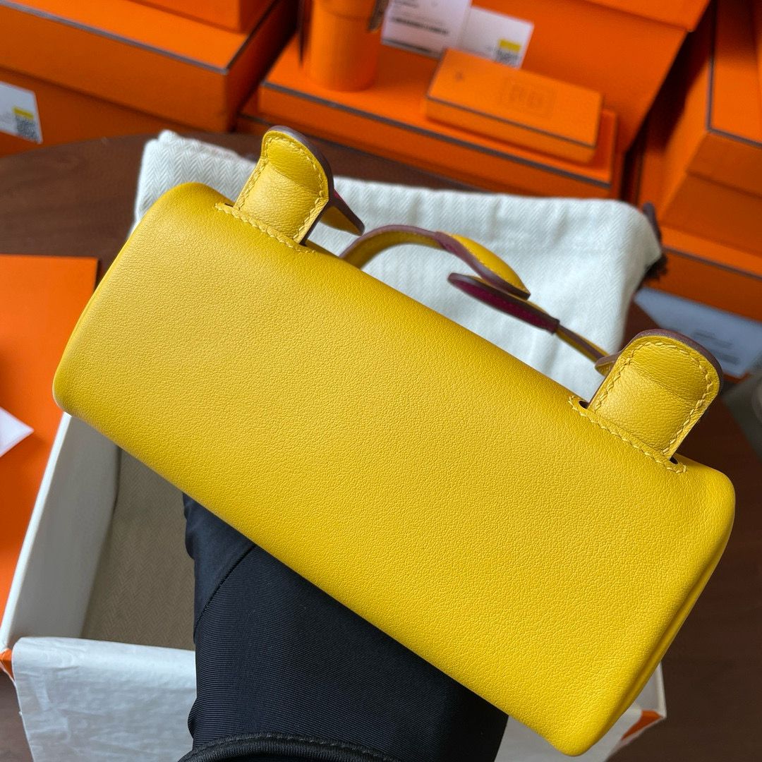 Hermes Kelly Doll Quelle Idole Bag in Jaune Ambre Swift Calfskin - Image 10