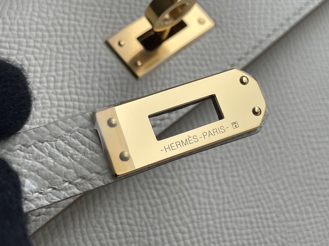 Hermes Kelly En Desordre 20 Handmade Bag In Craie Epsom Calfskin - Image 7