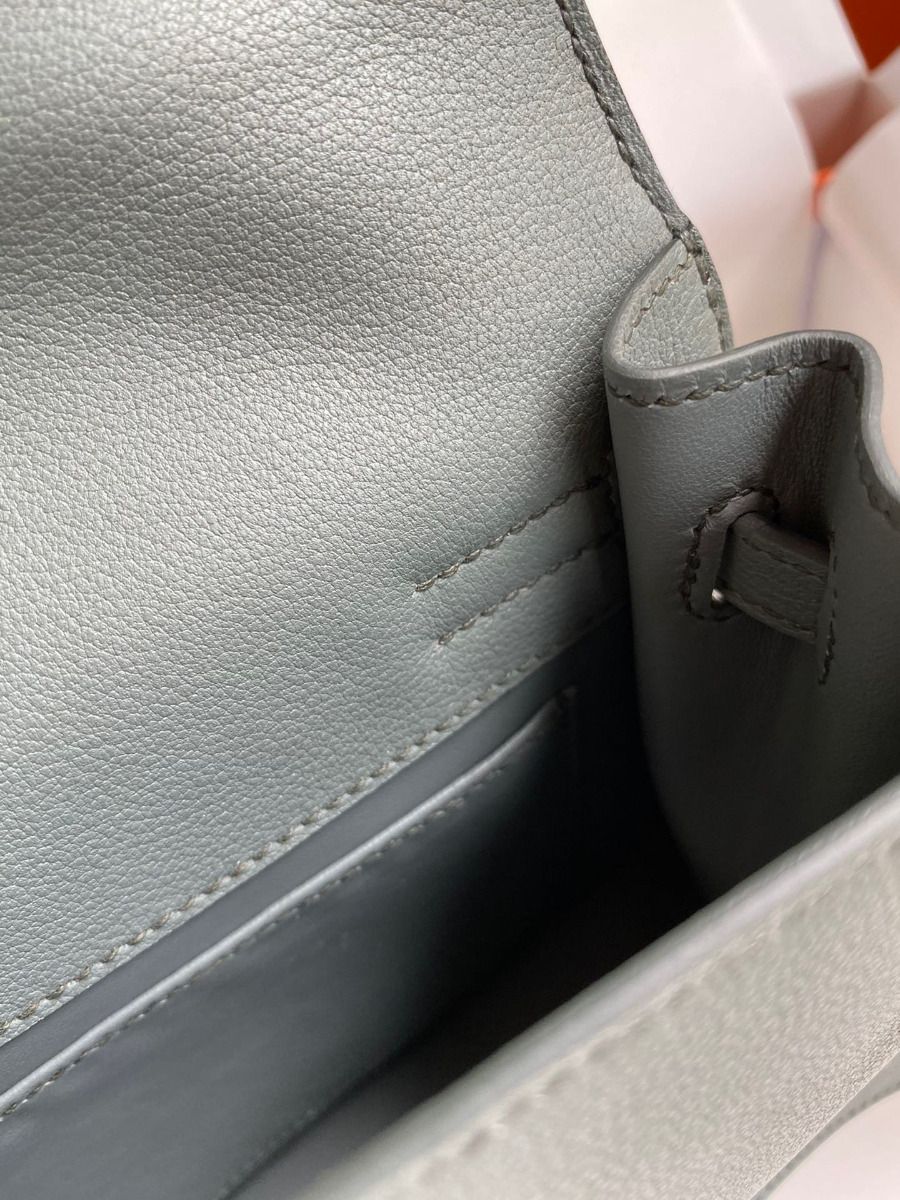 Hermes Kelly Danse II Bag In Vert Amande Evercolor Calfskin - Image 8