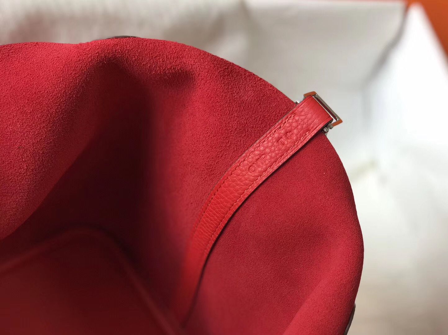 Hermes Picotin Lock 18 Bag In Red Clemence Leather - Image 9